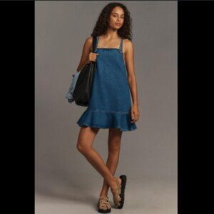 Brand New Pilcro Square-Neck Denim Mini Dress